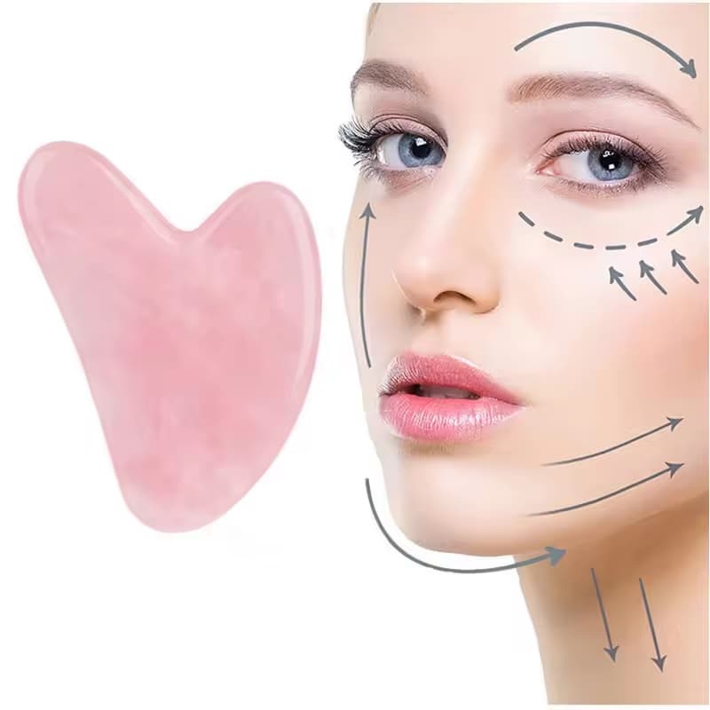 Kamień płytką GUA SHA z JADEITU masażer do twarzy